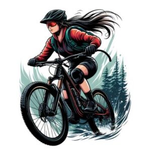 Kolarka mtb szosowa na treningu